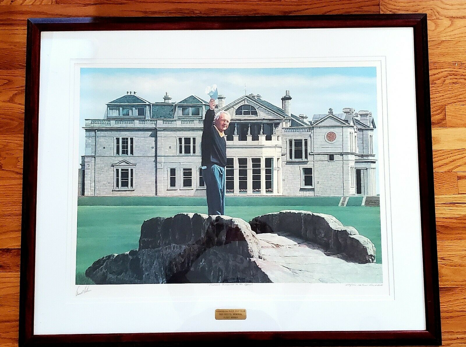 Arnold Palmer Signed "farewell" Golf Print Helen Rundell Limited #275/500 Framed