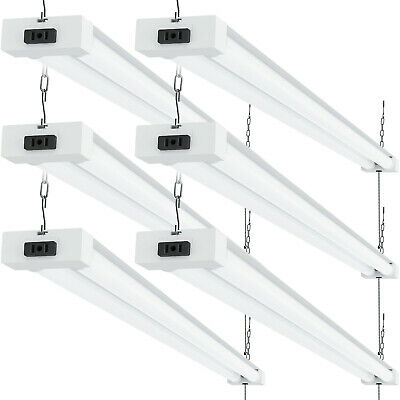 Sunco 6 Pack Frosted Led Utility Shop Light 40w (260w) 5000k Daylight 4100 Lm