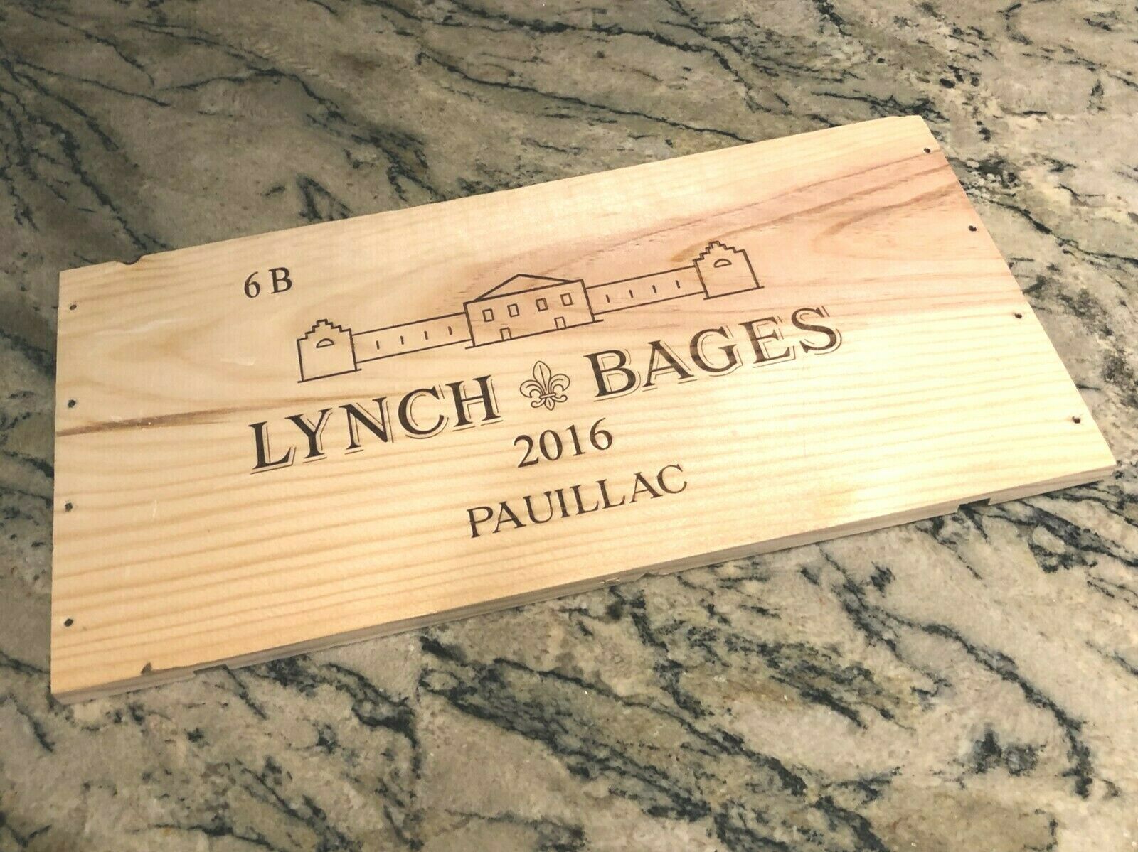 Chateau Lynch Bages Pauillac Region France Wine Crate Box Side 1 Panel