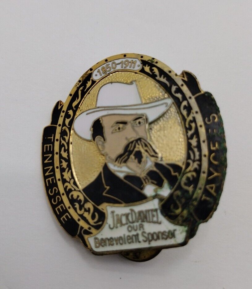 Rare Vintage Tenn Jc Jack Daniels Whiskey Benevolent Sponsor Pin , 1 .5 " Tall