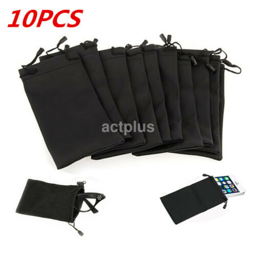 10pcs/lot Soft Cloth Microfiber Pouch Bag Case For Sunglasses Glasses Mp3 Player