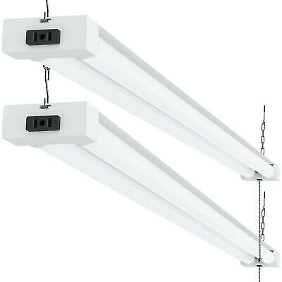 Sunco 2 Pack Frosted Led Utility Shop Light 40w (260w) 5000k Daylight 4100 Lm