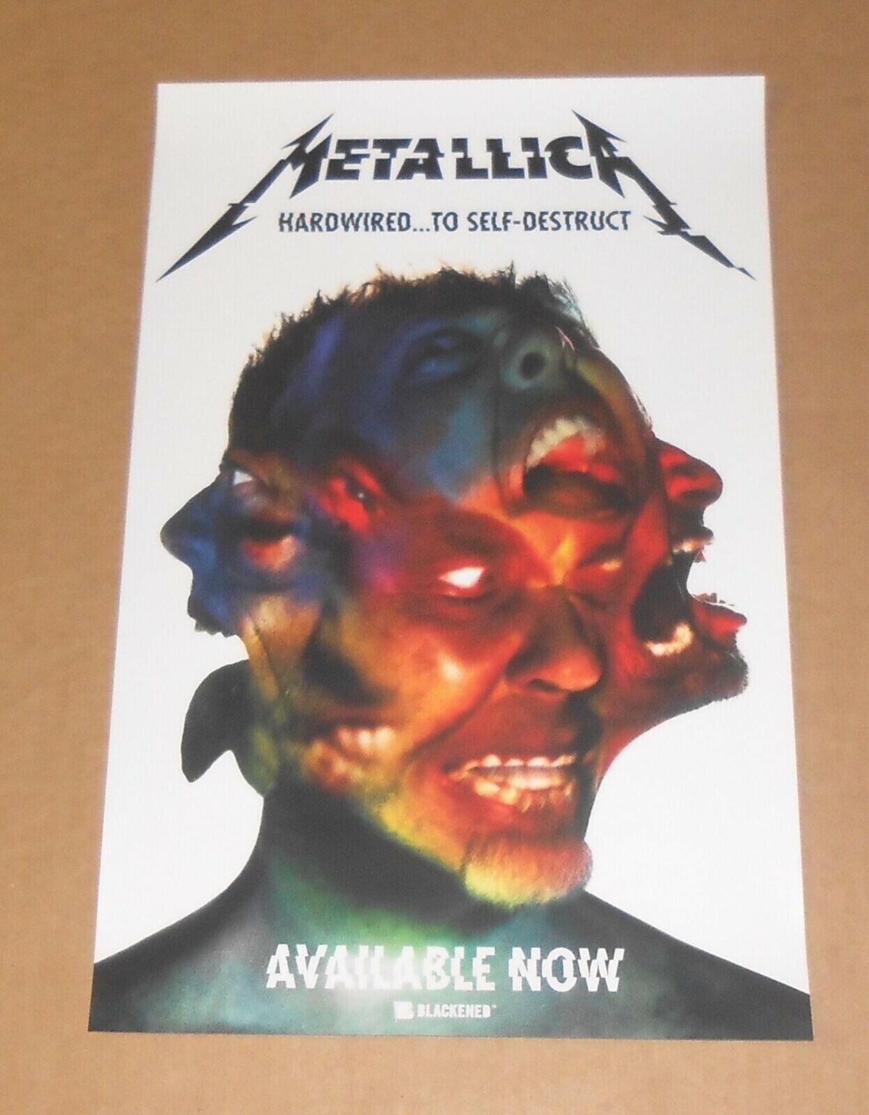 Metallica Hardwired To Self-destruct Poster Original Promo 11x17