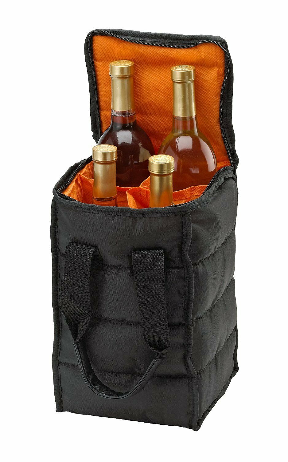 Wine Carrier Tote Bag - Carry Up To 4 Bottles Of Wine To Beach Or Picnic.
