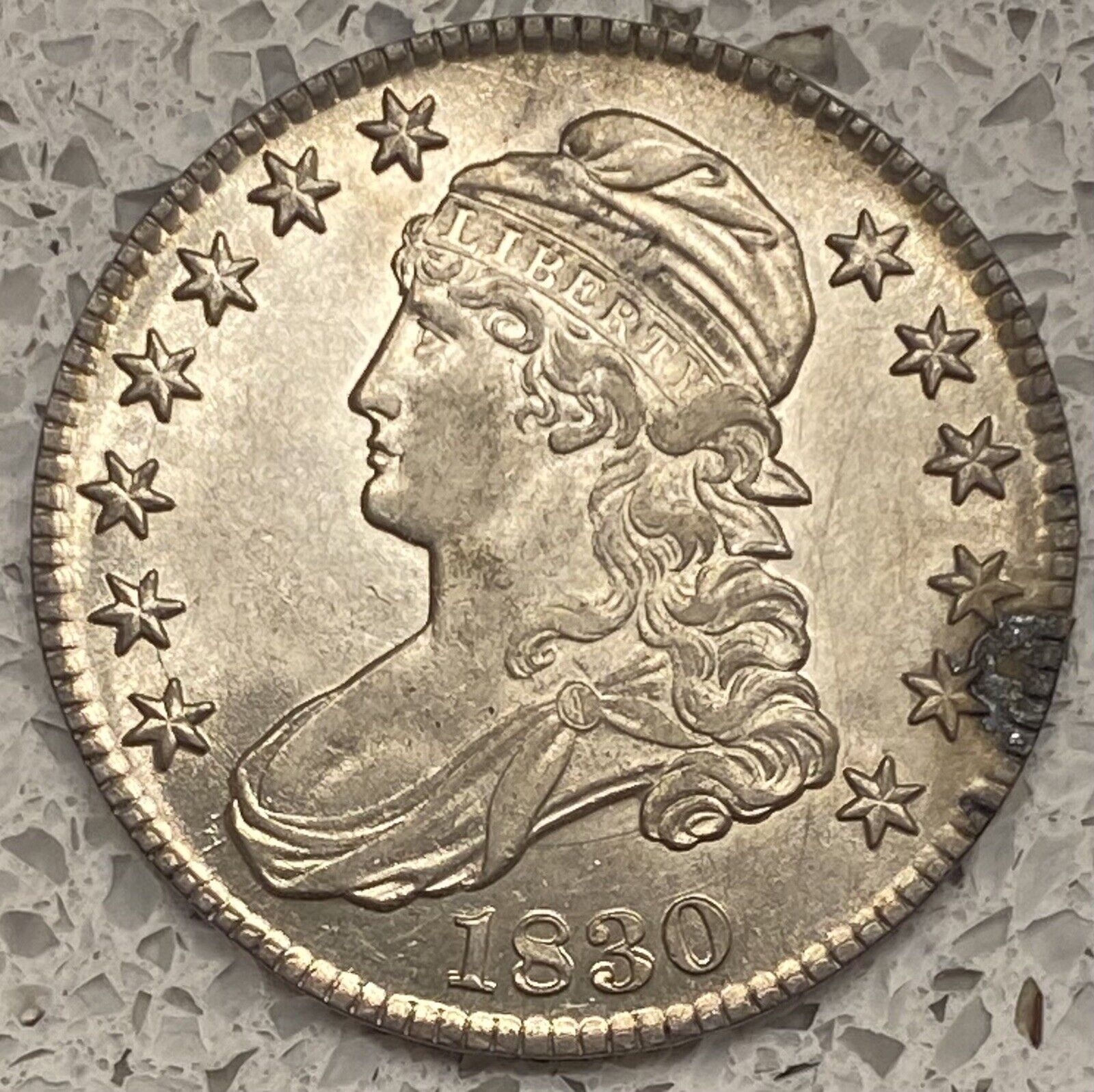 1830 Capped Bust Half Dollar. Uncirculated.