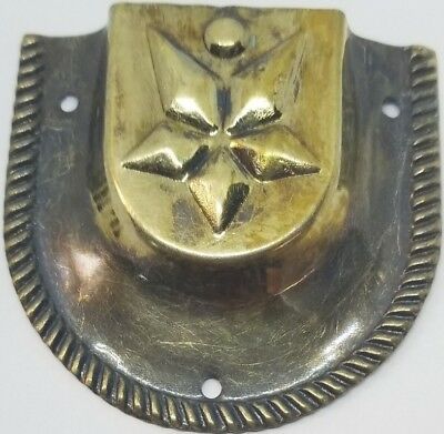 Antique Brass Star Trunk Handle End Cap Loop Chest Steamer Cover Vintage Old New